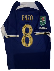 ENZO Fernandez Hand Signed FC Chelsea 23/24 HOME Carabao Cup Shirt RARE with COA for sale on Ebay