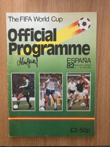 Spain 1982 World Cup programme signed by Alan Brazil Scotland for sale on Ebay