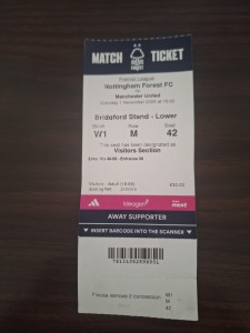 Man United v Notts Forest  PL Ticket Stub 2025 for sale on Ebay