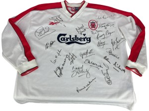 Liverpool FC Signed Shirt 90s Reebok Carlsberg Premiership Players Autographs for sale on Ebay