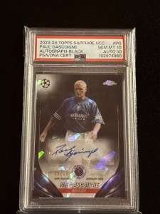 Paul Gascoigne Topps Sapphire UCC 5/10 PSA 10 AUTO 10🔥🔥 Glasgow Rangers for sale on Ebay