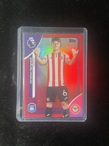 2025/26 Topps Premier League Christian Norgaard /5 Red Arsenal Brentford for sale on Ebay