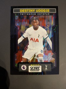 Destiny Udogie Tottenham Hotspur Panini Score 23 24 Black 1/1 One Of One Card for sale on Ebay