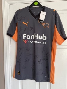 Derby County AWAY SHIRT fully signed 2025/26 NEW WITH TAGS for sale on Ebay