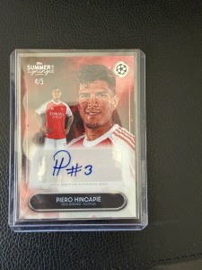 Piero Hincapie (Arsenal) Topps Summer Signings 2025/26 Auto Numbered /5 for sale on Ebay