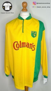 Norwich City 1999/01 Long Sleeve Home Shirt Extra Large / XL for sale on Ebay