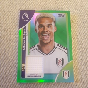 TOPPS PREMIER LEAGUE 2025-2026 ANTONEE ROBINSON PLAYER WORN RELIC 5/99 FULHAM  for sale on Ebay
