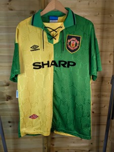 Rare Manchester United 1992/1994 Third Shirt Newton Heath LARGE UMBRO VGC for sale on Ebay