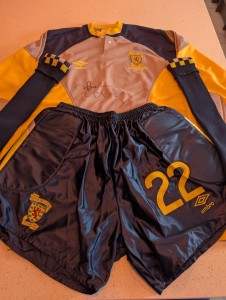 Scotland 1990 World Cup Kit, Authentic, Worn And Signed By Brian Gunn for sale on Ebay