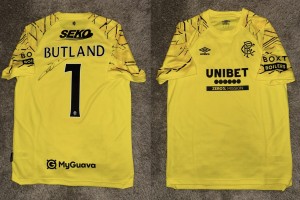 Rangers 25/26 Home Euro Qualifying Goalkeeper Shirt Butland 1 Signed for sale on Ebay