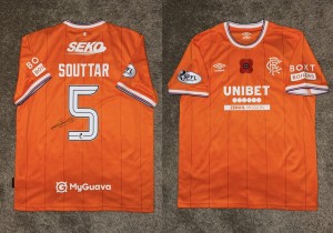 Rangers 24/24 Pro Player 4th Shirt Large Poppy Souttar 5 Signed for sale on Ebay