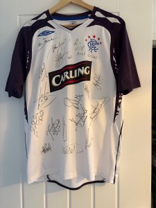 Rangers Signed away football shirt medium 2007 for sale on Ebay