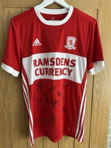 Middlesbrough FC | Home Shirt 2017-2018 | Hand Signed By The Squad for sale on Ebay