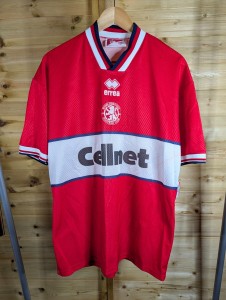 Rare Original Middlesbrough 1997/1998 Home Shirt LARGE ERREA for sale on Ebay