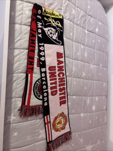 Manchester United 1999 Treble Winning Scarf, Lovely Condition for sale on Ebay