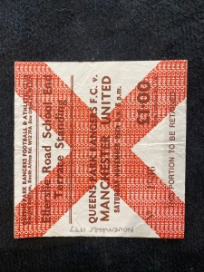 Queens Park Rangers v Manchester United 1977/78 Division One League Ticket for sale on Ebay