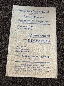 Ipswich Town V Charlton Ath - Hospital Cup 1946/7 12/5/1947 Football Prog for sale on Ebay