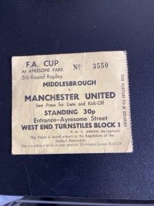 Rare Middlesbrough v Manchester United FA Cup 5th Round Replay Ticket 1971/72 for sale on Ebay