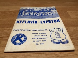 Keflavik v Everton Programme 30/9/1970 European Cup Winners Cu for sale on Ebay