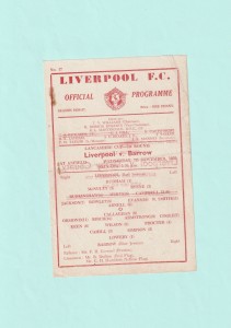 1956-1957 LANCASHIRE SENIOR CUP 1ST ROUND : LIVERPOOL v BARROW 7TH NOVEMBER 1956 for sale on Ebay