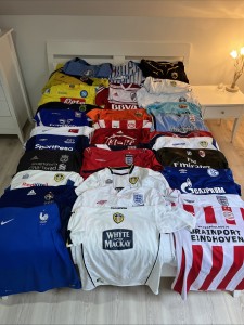 32 Football Shirts - Assorted Sizes English Premier League European Club bundle for sale on Ebay
