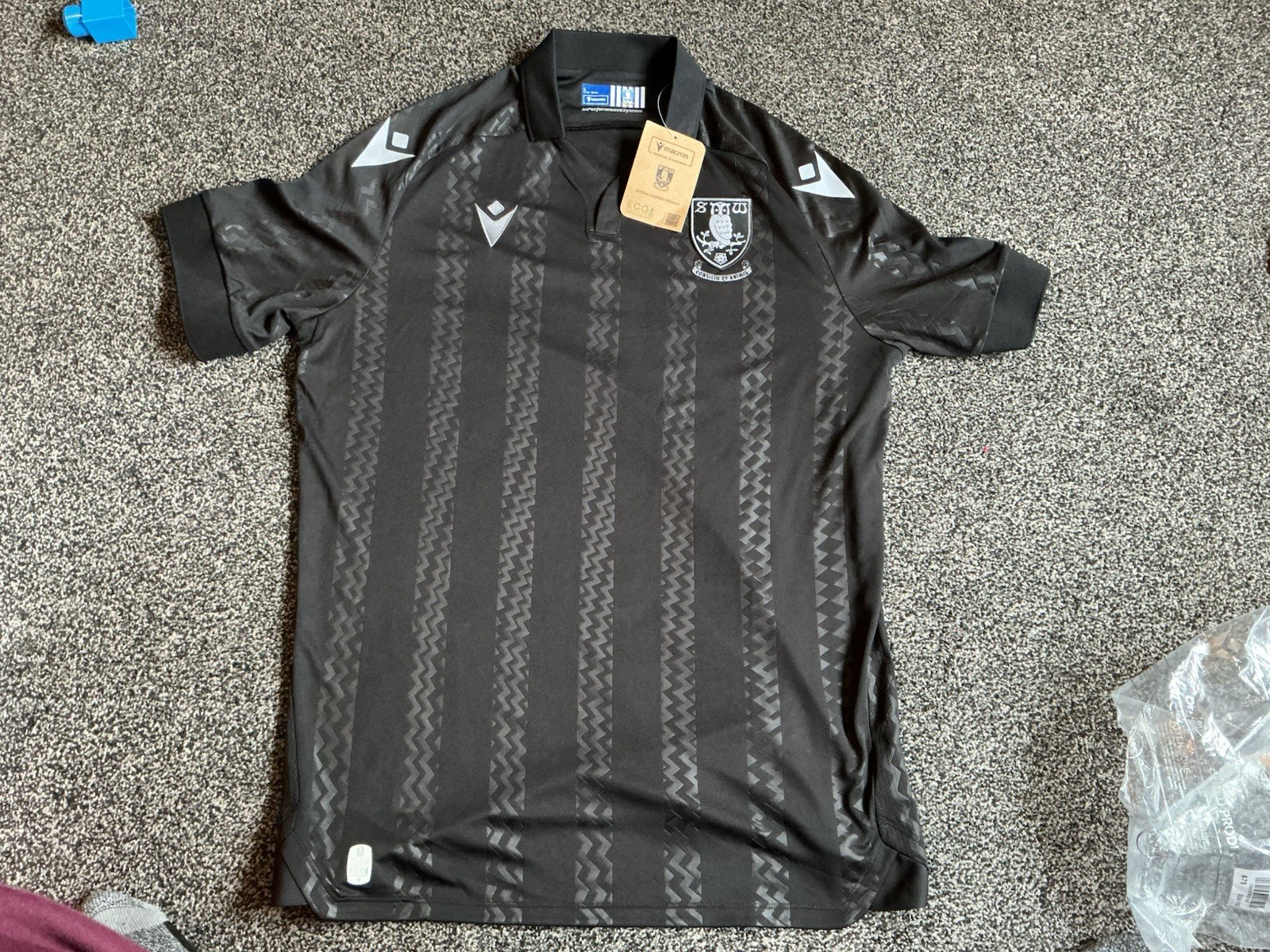Mens large Sheffield wednesday shirt 2024-2025 3rd blackout swfc owls official for sale on Ebay