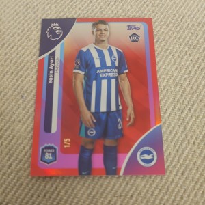 Topps Premier League 25/26 Yasin Ayari 1/5 Rookie Card  - Brighton Rare Red Foil for sale on Ebay