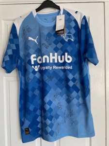 Derby County AWAY SHIRT fully signed 2025/26 NEW WITH TAGS for sale on Ebay