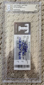 Evan Carter Signed Inscribed MLB Debut Ticket Beckett Auto Texas Rangers for sale on Ebay