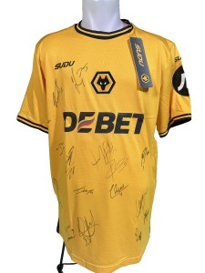 Wolverhampton Wanderers (Wolves) Mens Signed 2024/25 Home Shirt for sale on Ebay