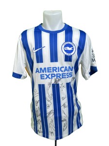 Brighton & Hove Albion Mens Signed 2024/25 Home Shirt for sale on Ebay