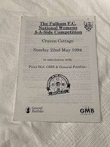 1994 women's football programme Fulham FC national Womens 5-a-side Chelsea etc for sale on Ebay