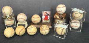 Signed Baseball Lot Bench Pudge Rangers Charlton Gonzalez Royals Orioles Oakland for sale on Ebay