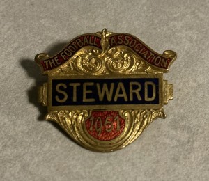 ORIGINAL OLD 1951 FOOTBALL ASSOCIATION STEWARD BADGE for sale on Ebay