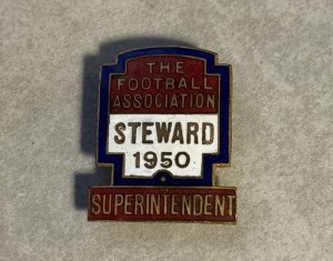 ORIGINAL OLD 1950 FOOTBALL ASSOCIATION STEWARD SUPERINTENDENT BADGE for sale on Ebay