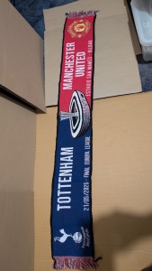 Tottenham Hotspur V Manchester United Europa League Final Bilbao 2025 Scarf for sale on Ebay