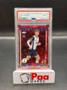 Topps UCC Chrome Sapphire PSA 8 - Mickey Moore /5 RED Rookie Tottenham Hotspur for sale on Ebay