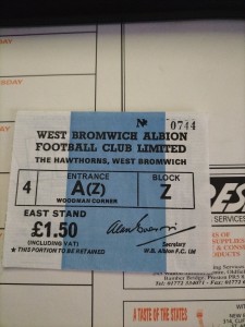 West Bromwich v Manchester United 01/02/1978 FAC Replay Ticket . for sale on Ebay