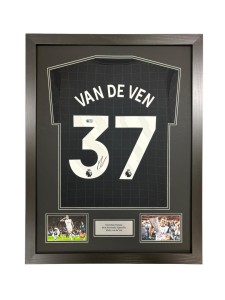 Micky van de Ven signed shirt FRAMED TOTTENHAM ACG AUTHENTICATION JERSEY PROOF  for sale on Ebay