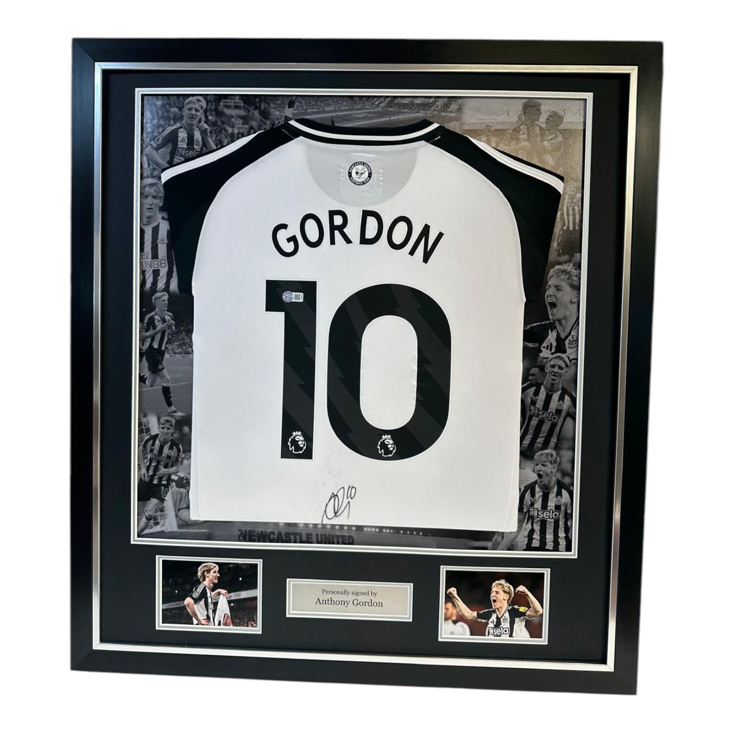 Anthony Gordon signed shirt FRAMED NEWCASTLE ACG AUTHENTICATION JERSEY PROOF    for sale on Ebay