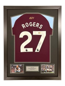 Morgan Rogers signed shirt FRAMED ASTON VILLA ACG AUTHENTICATION JERSEY PROOF   for sale on Ebay