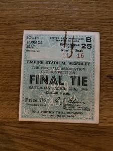 1949 ORIGINAL FA CUP FINAL TICKET WOLVES V LEICESTER VGC for sale on Ebay