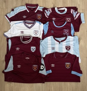 West Ham United Unsponsored Home / Away Shirt Jersey Bundle Bulk Deal M / L / XL for sale on Ebay