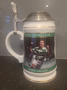 Celtic Henrik Larsson Tankard with Certificate of Authenticity Rare Item for sale on Ebay