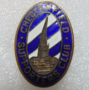 Very Early Chesterfield Supporters Club (Football) Enamel Badge for sale on Ebay