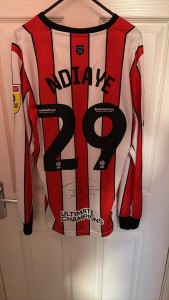 Sheffield United Iliman Ndiaye Matchworn shirt Unwashed for sale on Ebay