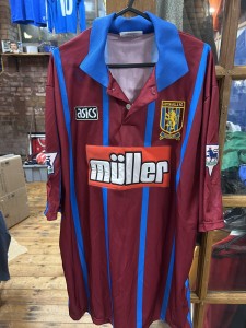 Aston Villa match worn football shirt Riccardo Scimeca XL with COA for sale on Ebay