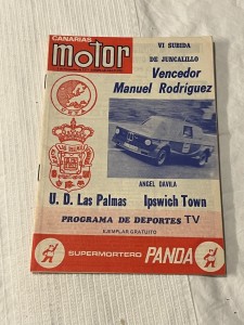 1977 mens football motor magazine programme Las Palmas v Ipswich Town for sale on Ebay