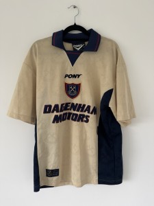 West Ham United 1996/97 Away Shirt Jersey Medium Point Ecru Mint Condition for sale on Ebay