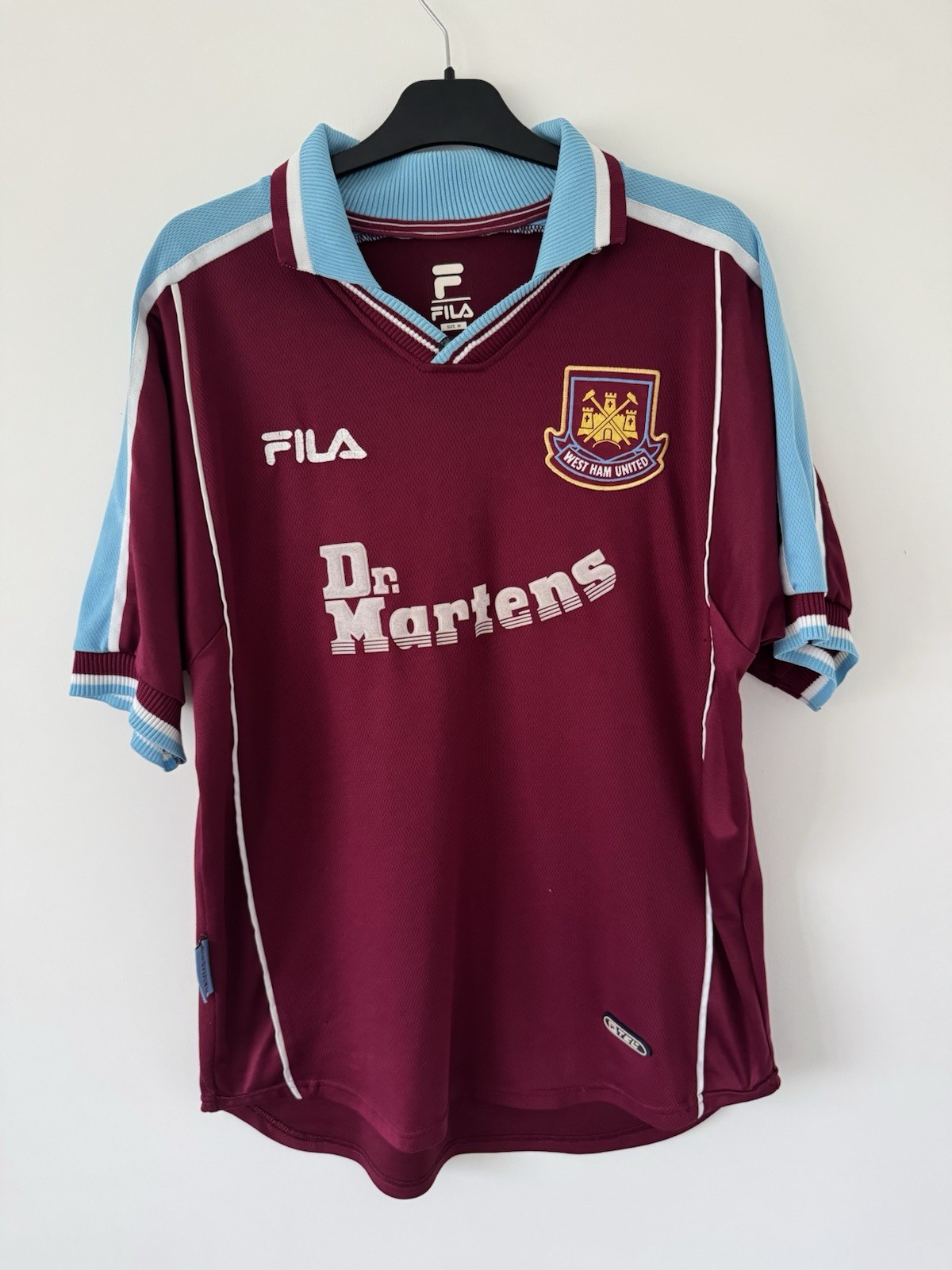 West Ham United 1999/2001 Dr Martens Home Shirt Jersey Size M Fila Rare for sale on Ebay